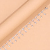 Stonefans Water Drop Pendant Rhinestone Anklet for Women