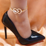 Bohemian Rhinestone Water Drop Crystal Anklet for Women