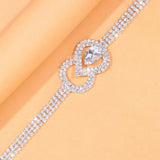 Bohemian Rhinestone Water Drop Crystal Anklet for Women
