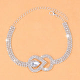 Bohemian Rhinestone Water Drop Crystal Anklet for Women
