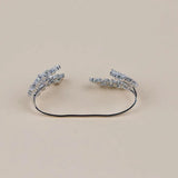 Stonefans Leaf Hand Bracelet Palm Cuff Bangle for Women