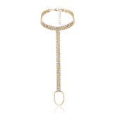Stonefans Bridal Crystal Anklet Chain Foot Jewlery for Women