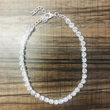 Stonefans Bling Crystal Tennis Anklet Chain for Women