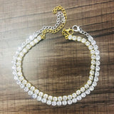 Stonefans Bling Crystal Tennis Anklet Chain for Women