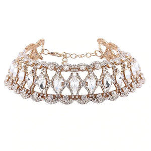 Stonefans Rhinestone Bracelet Bridal Charms Bohemian Bangle Hollow Jewelry