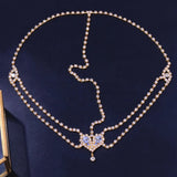 Stonefans Heart-shaped Head Chain Forehead Tiara Rhinestone Hair Jewelry