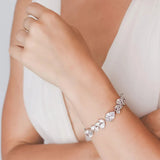 Stonefans CZ Water Drop Bangle for Bride Wedding Jewelry
