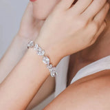 Stonefans CZ Water Drop Bangle for Bride Wedding Jewelry