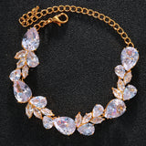 Stonefans CZ Water Drop Bangle for Bride Wedding Jewelry