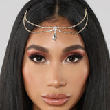 Stonefans Double Layer Water Drop Pendant Head Chain Jewelry