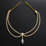 Stonefans Double Layer Water Drop Pendant Head Chain Jewelry