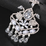 Geometric Forehead Chain Tassel Rhinestone Headpiece Hair Jewelry