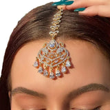 Geometric Forehead Chain Tassel Rhinestone Headpiece Hair Jewelry