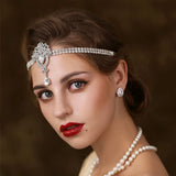 Stonefans Crystal Hair Band Zircon Bridal Head Chain Elastic Headband