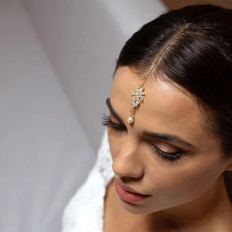 Stonefans Zircon Forehead Chain Headpiece Wedding Accessories