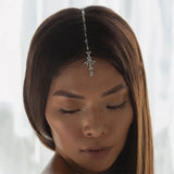 Stonefans Zircon Forehead Chain Bride Hair Pin Wedding Headpiece