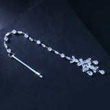 Stonefans Zircon Forehead Chain Bride Hair Pin Wedding Headpiece