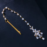 Stonefans Zircon Forehead Chain Bride Hair Pin Wedding Headpiece