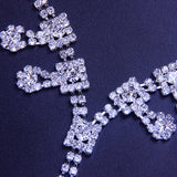 Stonefans 2pcs Rhinestone Tennis Toe Anklet Set Women Beach Foot Bracelet