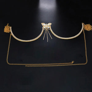 Stonefans Butterfly Chest Bra Chain Harness for Women