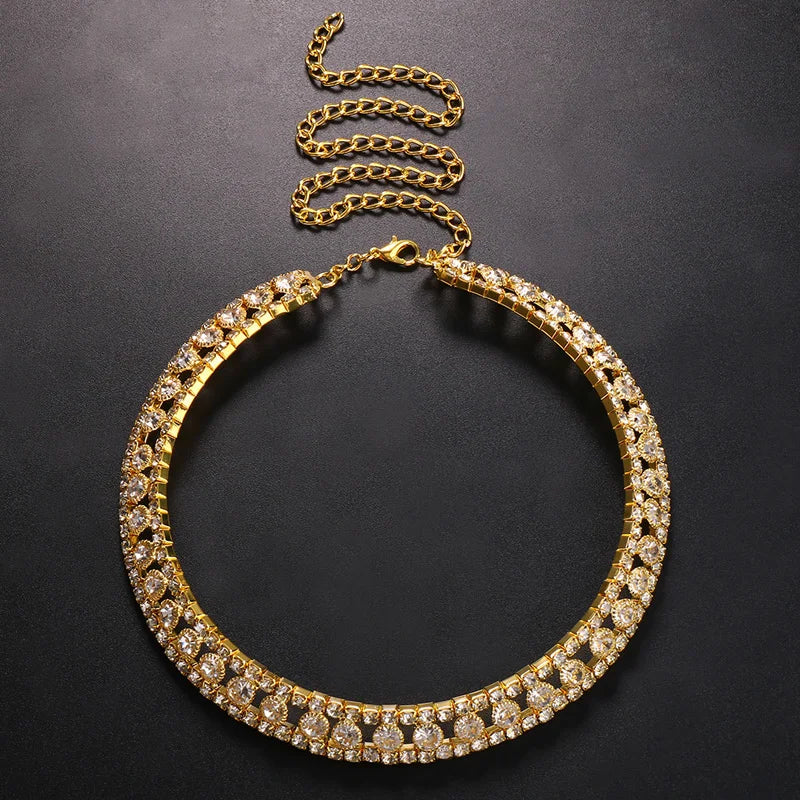 Stonefans Bridal Rhinestone Collar Necklace