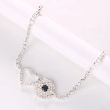 Stonefans Evil Eye Anklet Crystal Chain for Women
