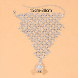 Stonefans Rhinestone Anklet Toe Ring Bracelet Women Beach Crystal Foot Jewelry