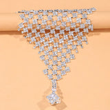 Stonefans Rhinestone Anklet Toe Ring Bracelet Women Beach Crystal Foot Jewelry