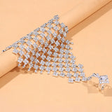 Stonefans Rhinestone Anklet Toe Ring Bracelet Women Beach Crystal Foot Jewelry