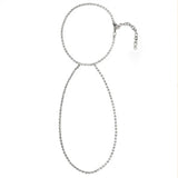 Stonefans Rhinestone High Heel Anklet for Women - Crystal Beach Foot Chain