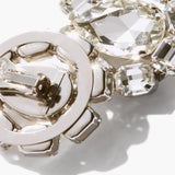 Stonefans Crystal Ear Clips Bling Square Rhinestone Clip Earrings