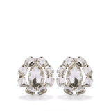 Stonefans Crystal Ear Clips Bling Square Rhinestone Clip Earrings