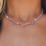 Stonefans Lrregular Waves Necklace Halloween Crystal Statement Necklaces