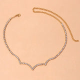 Stonefans Lrregular Waves Necklace Halloween Crystal Statement Necklaces