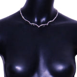 Stonefans Lrregular Waves Necklace Halloween Crystal Statement Necklaces