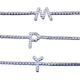 Stonefans Rhinestone 26 Alphabet Letter Charm Bracelet Name Bangle