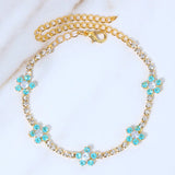 Colorful Flowers Anklets Bracelet for Women