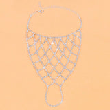 Stonefans Rhinestone Hand Finger Chain Bracelet Crystal Mesh Wrist Cha