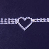 Rhinestone Heart Waist Chain Belt Women Body Chain
