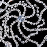 Stonefans Rhinestone Mesh Head Chain Hat for Women Bridal Cap