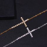 Stonefans Rhinestone Cross Anklet Bracelet