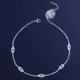 Stonefans Rhinestone Tennis Necklace Evil Eye Silver Choker Chain Jewelry