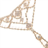 Stonefans Rhinestone Toe Chain Foot Anklet for Women