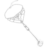 Stonefans Rhinestone Toe Chain Foot Anklet for Women