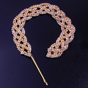Stonefans Rhinestone Hair Chain with Tassel Hair Comb Jewelry for Women