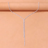 Stonefans Y Shape Long Necklace Tassel Choker Collar Gift
