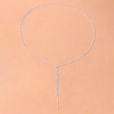 Stonefans Y Shape Long Necklace Tassel Choker Collar Gift