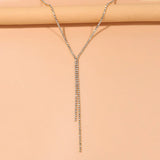 Stonefans Y Shape Long Necklace Tassel Choker Collar Gift