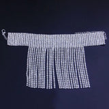 Stonefans Silver Rhinestone Tassel Anklet for Women
