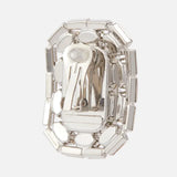 Stonefans Square Crystal Clip Earrings Wedding Bling Rhinestone No Piercing
